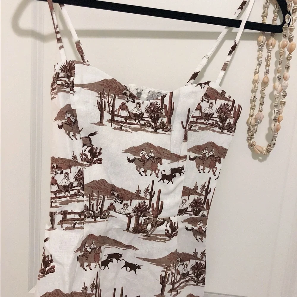 NWOT Reformation Roarke Linen Dress Sonora - Picture 5 of 7